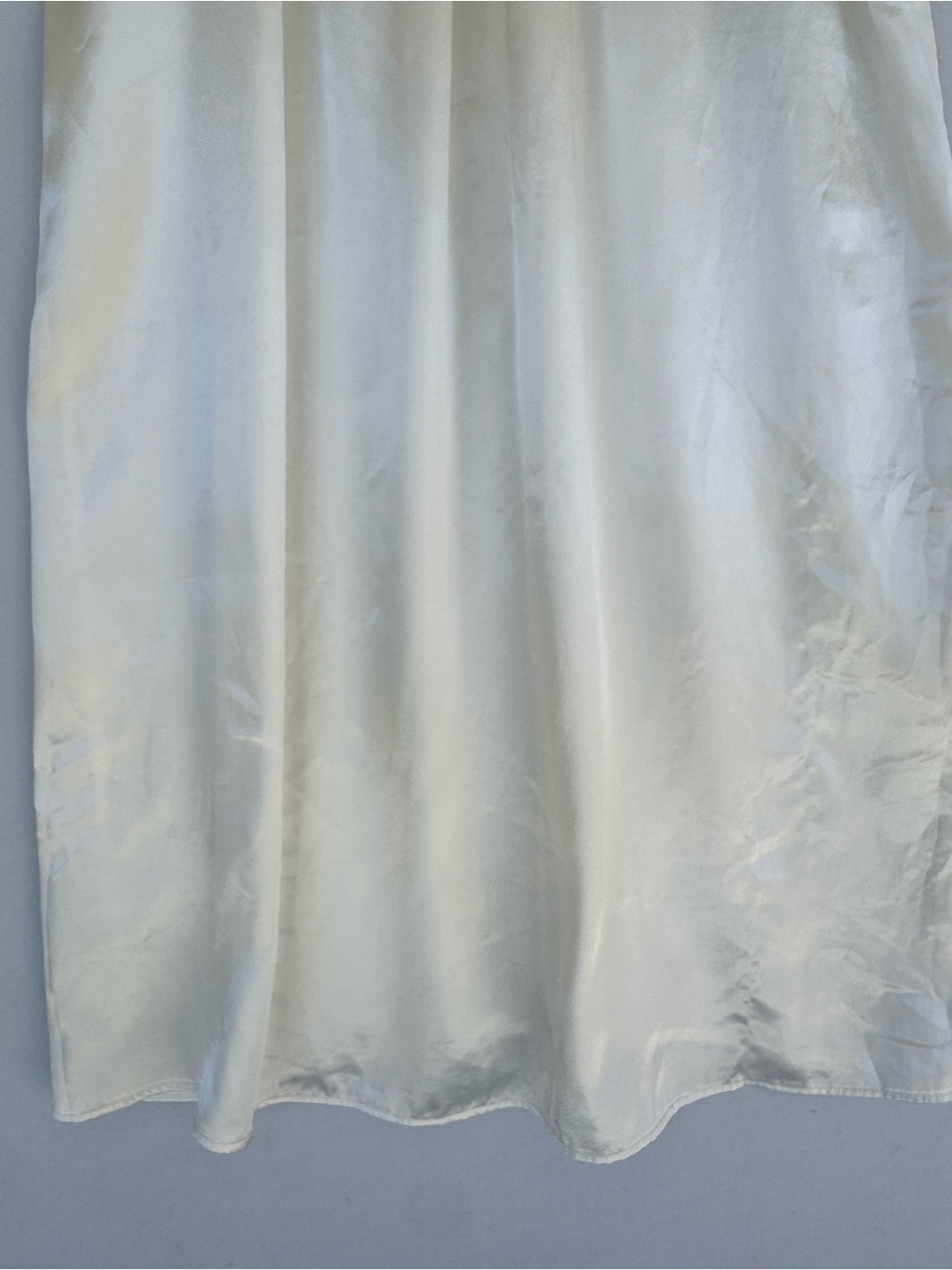 Vintage Natori Ivory Satin Chemeise with Pink Lace Accents - Picture 6 of 11